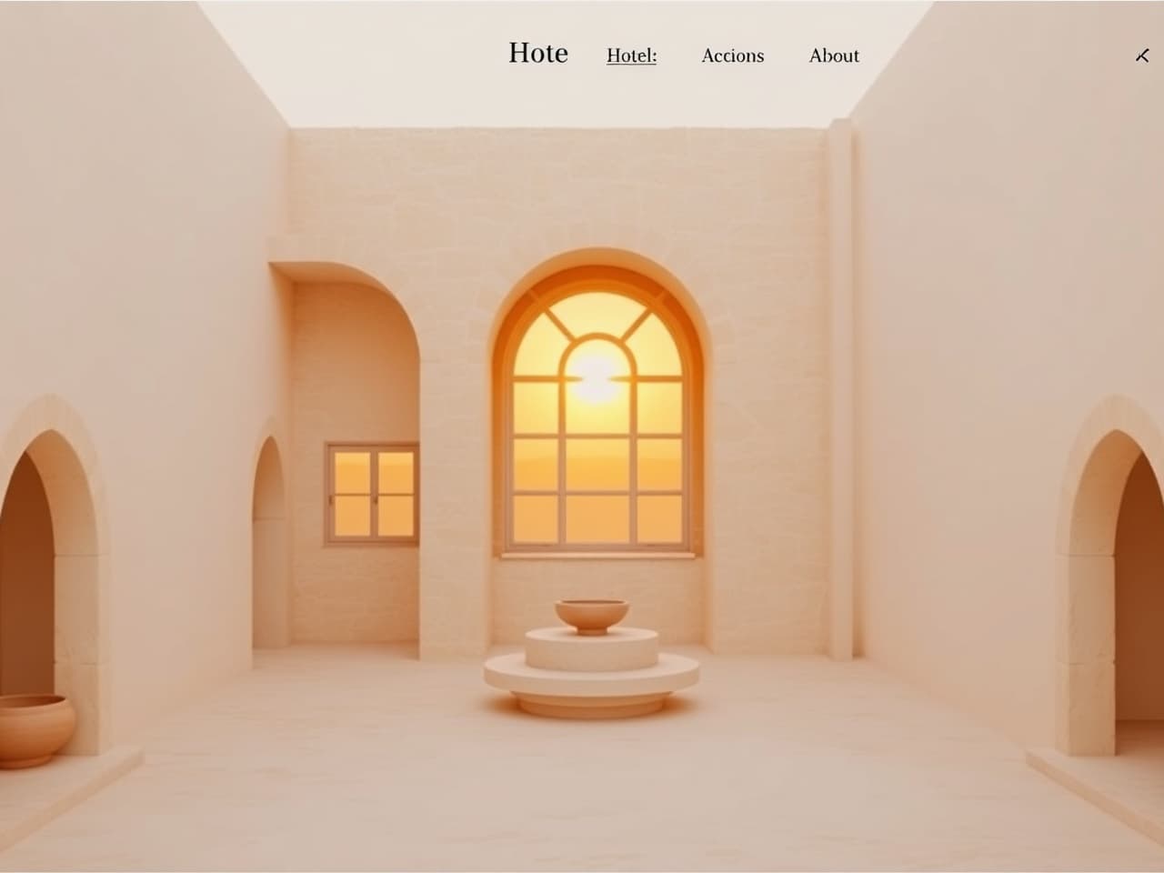 Sample hospitality website mockup