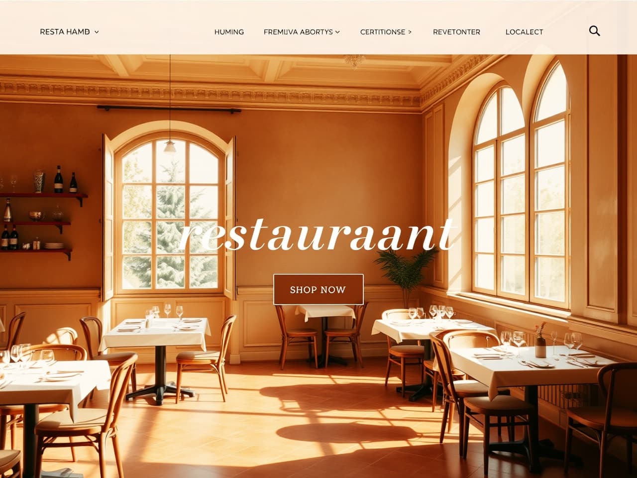 Sample leisure website mockup